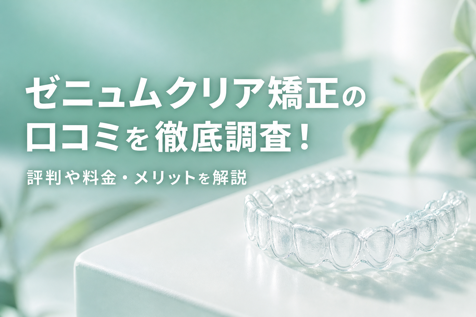 ゼニュムクリア矯正の口コミを徹底調査！評判や料金・メリットを解説